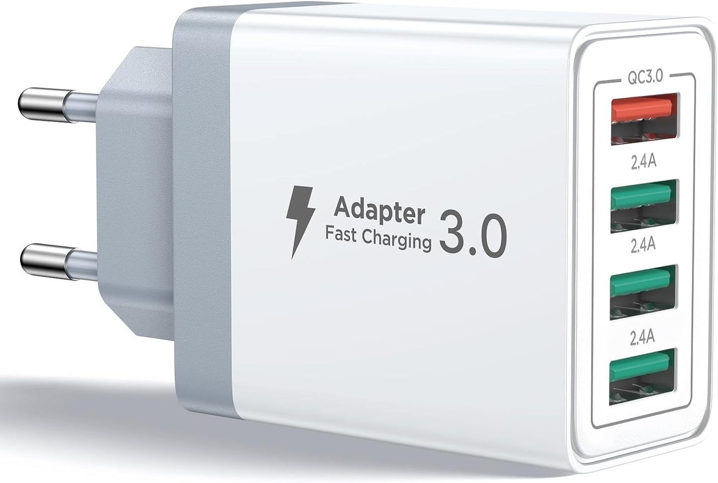 Aioneus Chargeur USB, Prise Charge Rapide QC 3.0 de 33W, 4-Port