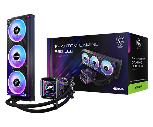 Kit Watercooling AIO ASRock Phantom Gaming LCD RGB - 360mm