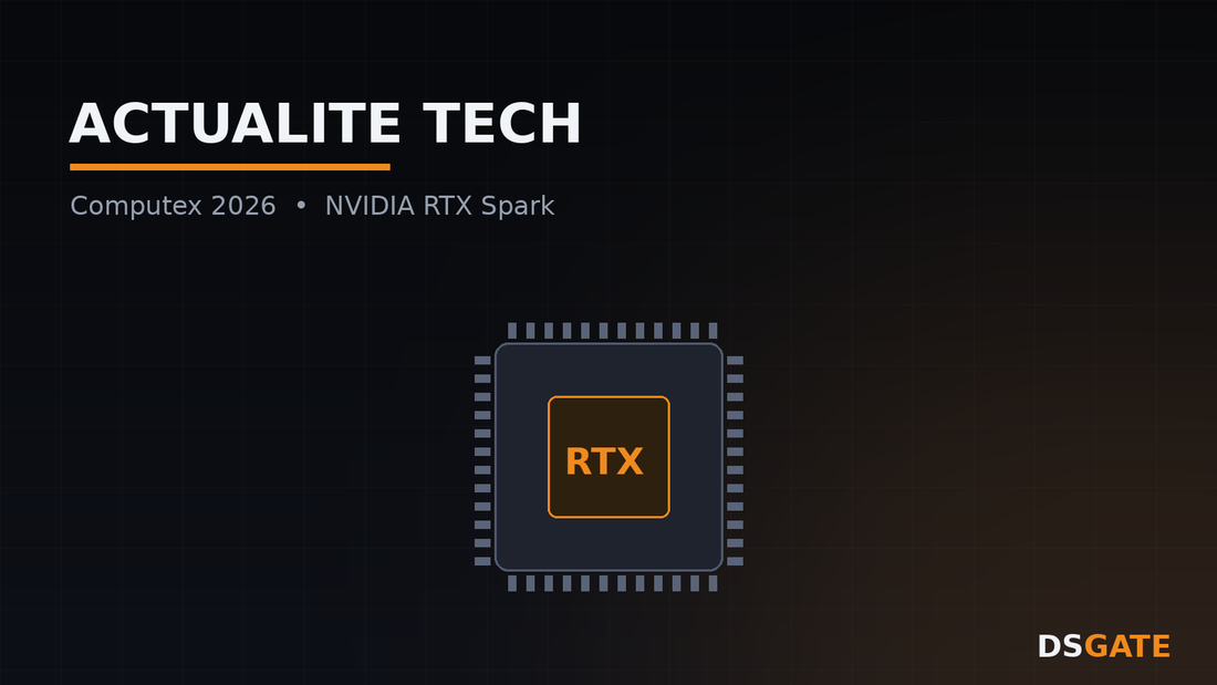 Puce NVIDIA RTX Spark illustrée sur fond sombre