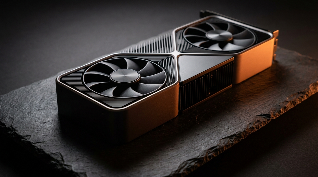 Carte graphique GeForce RTX 5060 Ti 16 Go sur fond sombre