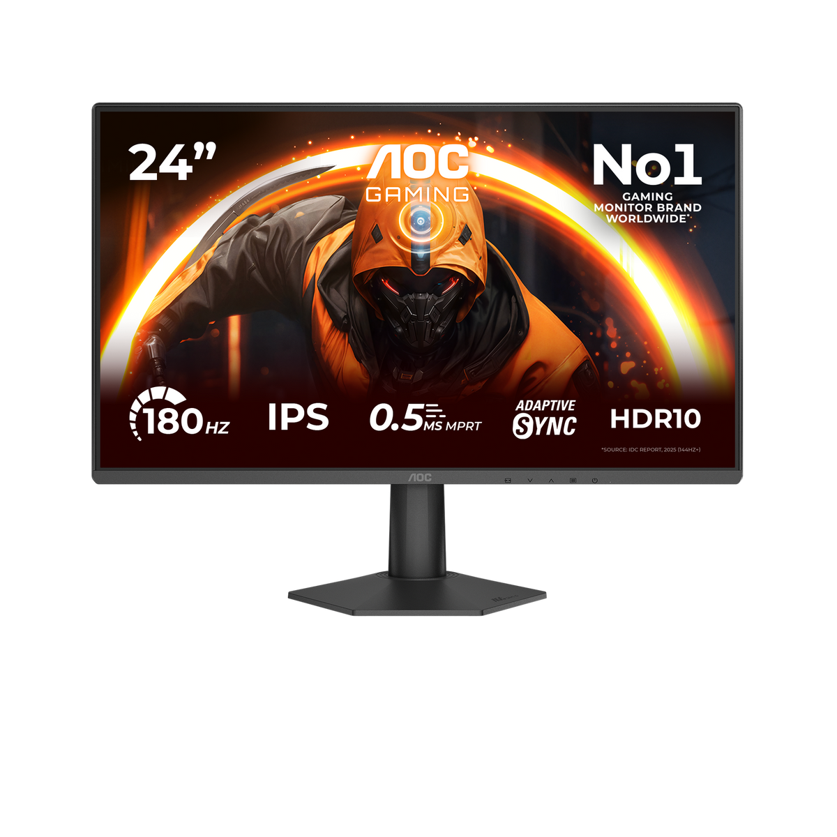 Écran gaming AOC 24G50F 24 pouces Full HD 180Hz - vue de face