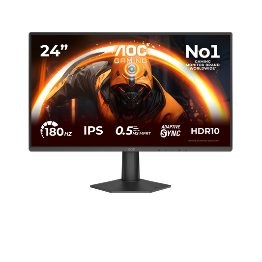 Écran gaming AOC 24G50F 24 pouces Full HD 180Hz - vue de face