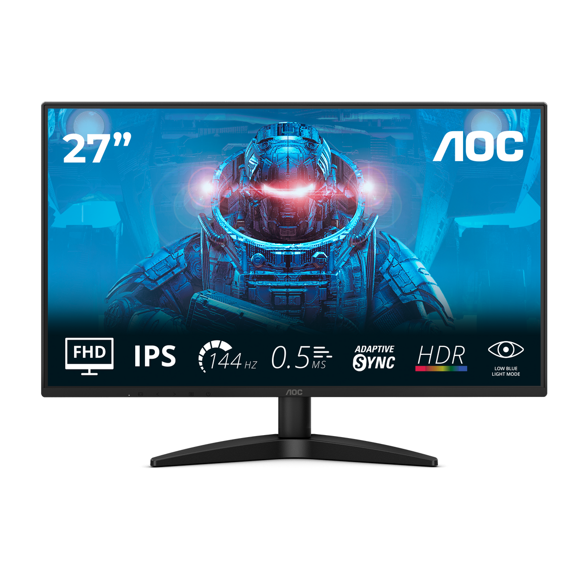 Écran PC 27" AOC Basic B3 27B36X - Full HD 1080p 144Hz - HDMI/DisplayPort - Haut-parleurs - Noir