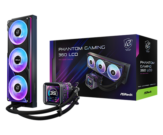 Kit Watercooling AIO ASRock Phantom Gaming LCD RGB - 360mm