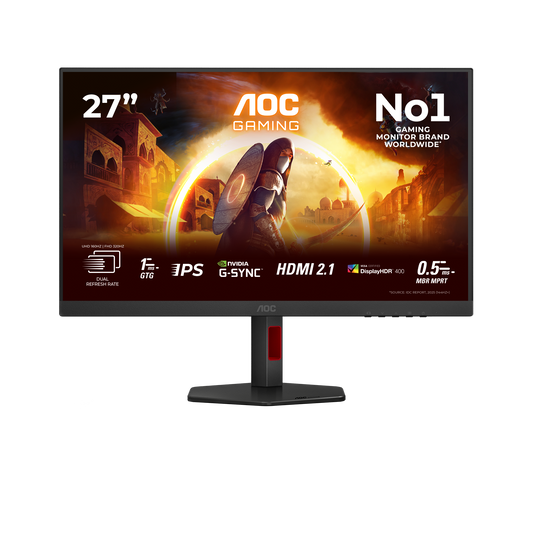 Écran PC 27" AOC U27G4R - 4K UHD, IPS 160 Hz, HDMI 2.1