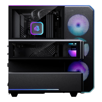Boîtier Phanteks EX5 Plus noir, compartiments et AIO – photo fabricant