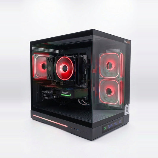 PC Gamer DSGate M10 Cloud DGT - boîtier panoramique, LED rouges