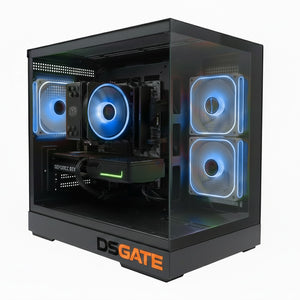 PC Gamer DSGate Premium Cloud Digital DD - boîtier panoramique, LED bleues
