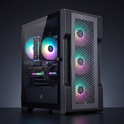 PC gamer DSGate boîtier T3-G noir RGB