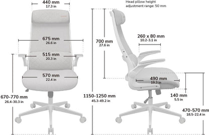 Fauteuil gaming Cougar Stryder - dossier mesh, accoudoirs rabattables, vérin classe 4 - vue 12
