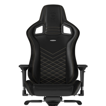 Fauteuil gaming noblechairs EPIC - similicuir PU, accoudoirs 4D, inclinable 135° (Noir/Or) - vue 1