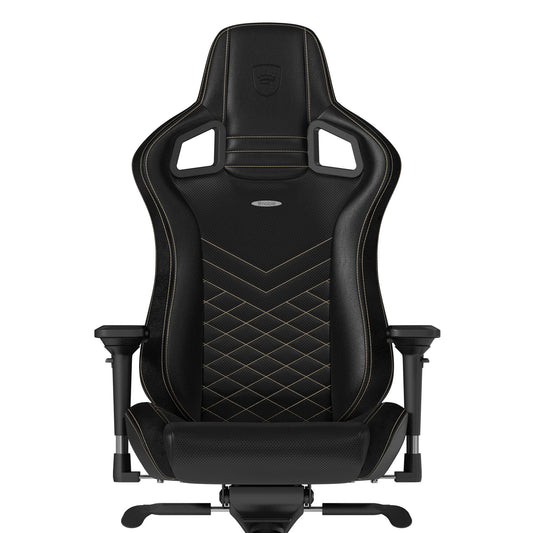 Fauteuil gaming noblechairs EPIC - similicuir PU, accoudoirs 4D, inclinable 135° (Noir/Or) - vue 1