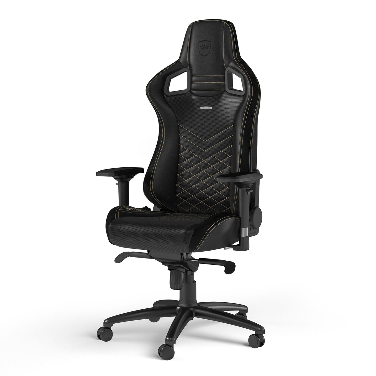 Fauteuil gaming noblechairs EPIC - similicuir PU, accoudoirs 4D, inclinable 135° (Noir/Or) - vue 3
