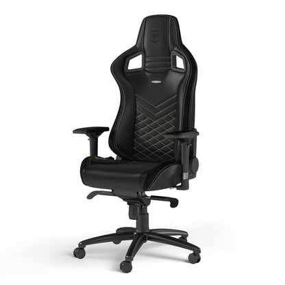 Fauteuil gaming noblechairs EPIC - similicuir PU, accoudoirs 4D, inclinable 135° (Noir/Or) - vue 3