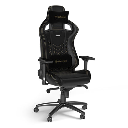 Fauteuil gaming noblechairs EPIC - similicuir PU, accoudoirs 4D, inclinable 135° (Noir/Or) - vue 6