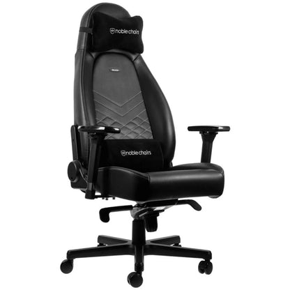 Fauteuil gaming noblechairs ICON - similicuir PU, accoudoirs 4D, inclinable 135° (Noir/Or) - vue 3