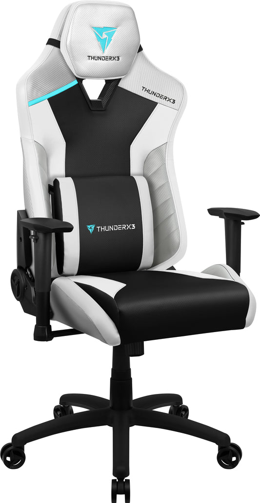 Fauteuil gaming ThunderX3 TC3 MAX - tissu respirant, accoudoirs 4D, inclinable (Noir/Blanc/Gris/Bleu) - vue 1