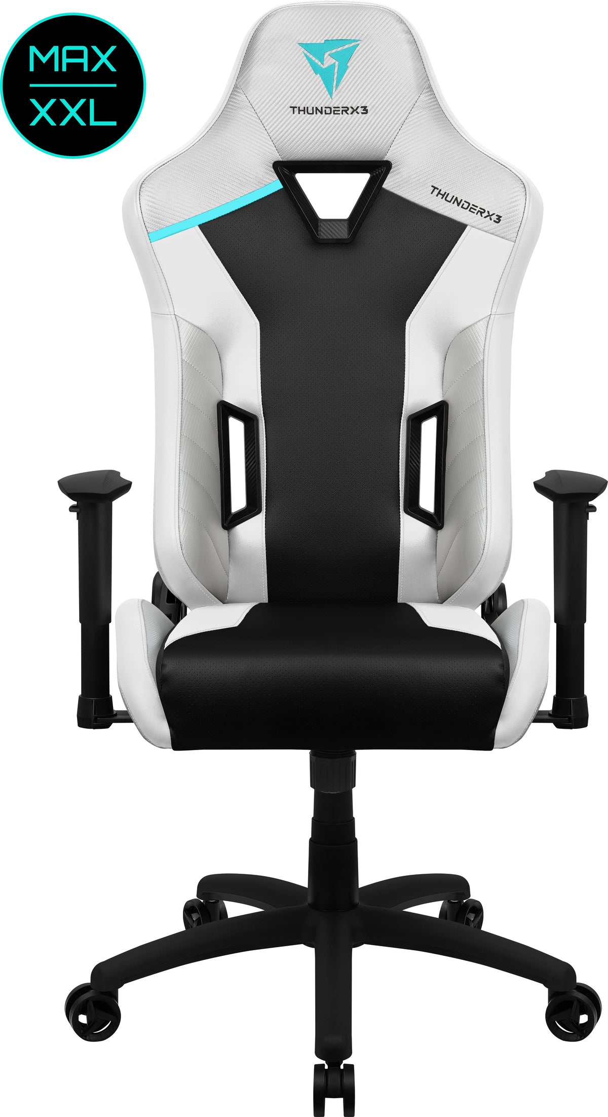 Fauteuil gaming ThunderX3 TC3 MAX - tissu respirant, accoudoirs 4D, inclinable (Noir/Blanc/Gris/Bleu) - vue 2