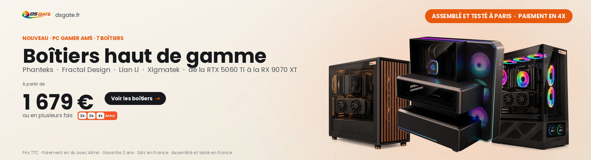 PC gamer DSGate en boîtiers haut de gamme