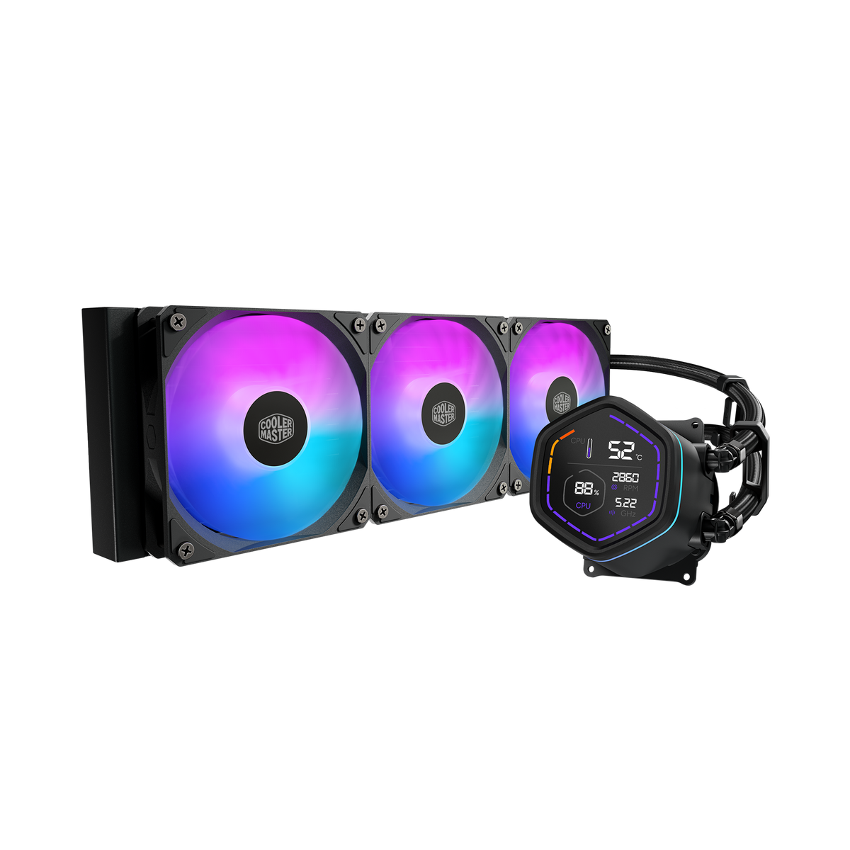 Cooler Master MasterLiquid Core Nex Digital 360 ARGB AIO Liquid Cooler - 360mm (Black)