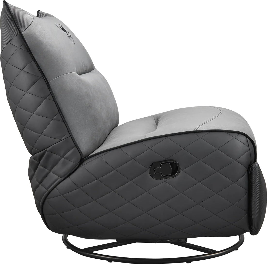 Sofa gaming Cougar Overlord Neo - inclinable, repose-pieds, rotation 360° (Gris) - vue 3