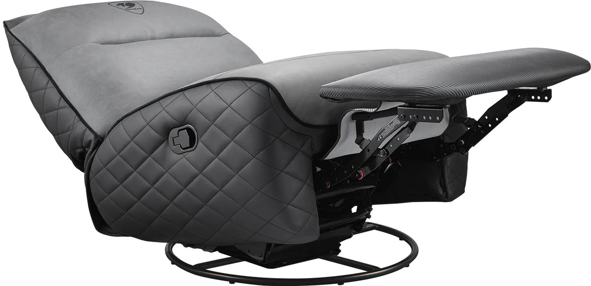 Sofa gaming Cougar Overlord Neo - inclinable, repose-pieds, rotation 360° (Gris) - vue 5