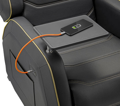 Sofa gaming Cougar Ranger Pro Royal - inclinable 160°, repose-pieds (Noir/Or) - vue 6