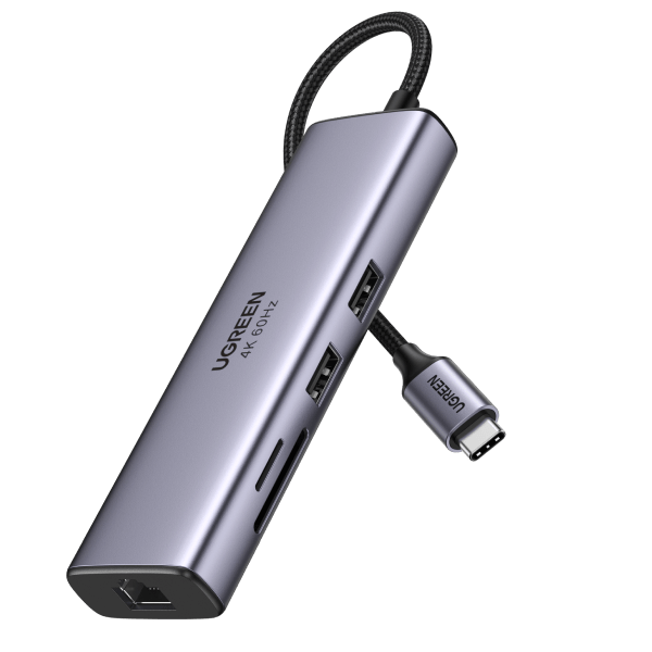 Hub USB-C 7-en-1 HDMI 4K USB 3.0 PD 100W SD/microSD