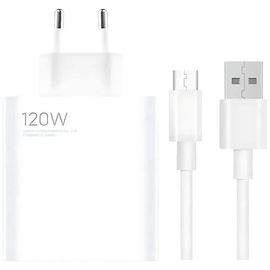 Xiaomi 120W HyperCharge Combo Charger (USB-A) - GaN Fast Charging - 6A USB-C Cable Included - Original